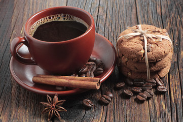 Coffee and chocolate cookies
