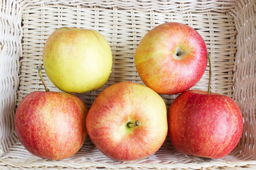 Red apples background