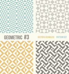 Set of four geometric patterns