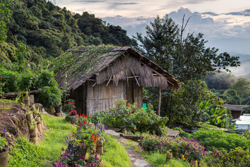 Fototapeta na wymiar Doi Pui Mong Hill Tribe Village, Chiang Mai, Northern Thailand