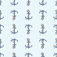 Vector seamless pattern with  anchors