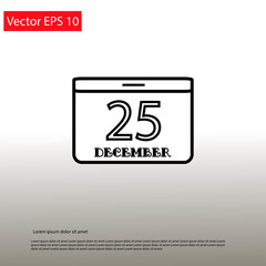 calendar . line vector icon