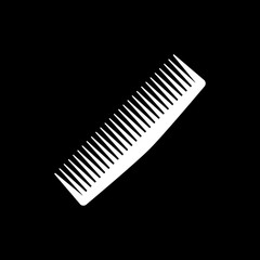The comb icon. Barbershop symbol. Flat