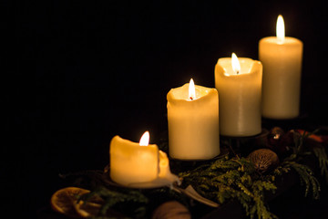 Adventskerzen mit Freiraum 2