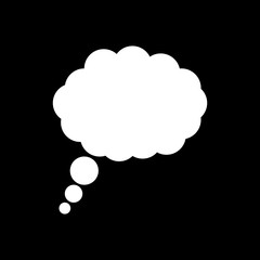 The speech bubble icon. Talk symbol. Flat