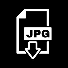 The JPG icon. File format symbol. Flat