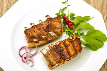 Roasted lamb ribs