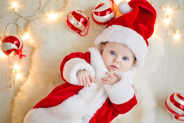 Little baby in a christmas time