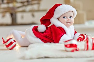 Little baby in a christmas time