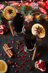 Mulled wine with spices