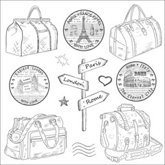 Obraz premium Travel bags different