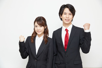 ビジネスマンとビジネスウーマン