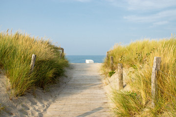 Weg zum Strand in Heiligenhafen, Ostsee, Deutschland