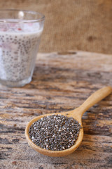 Chia seeds with milk