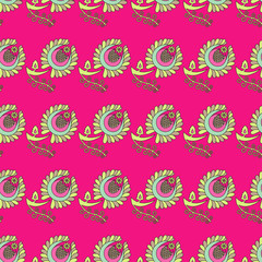 Seamless vector background with decorative flowers