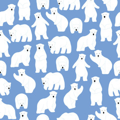 Obraz premium Polar bear pattern. Seamless pattern background.