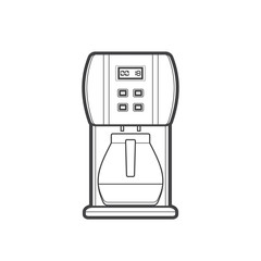 outline coffee machine illustration.