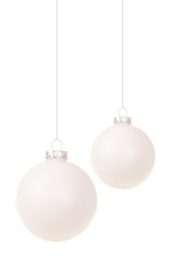 Wei&szlig;e Weihnachtskugeln