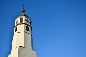 Fototapeta na wymiar Clock tower and blue sky