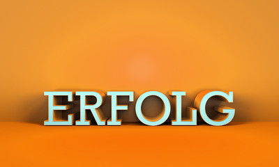 3D Wort Erfolg im dreidimensionalen Raum Typografisch