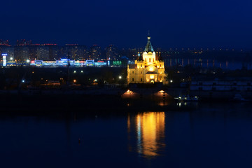 View of Alexandr Nevsky Cathedral at night