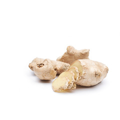 Ginger root spice isolated ingredient against white background s