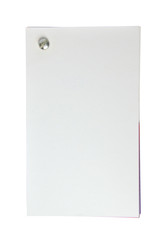 White notepad with screw