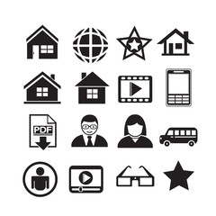 Set of web icons for website and communication