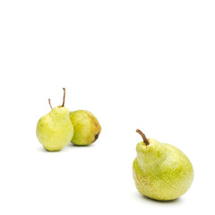 Three Williams sort pears isolated against white background sele