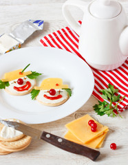 Funny cheese crackers.