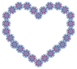 Blue lace heart