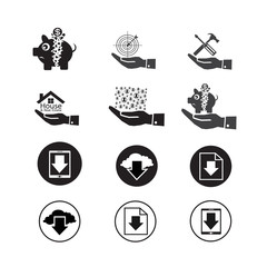 Set of web icons for website and communication