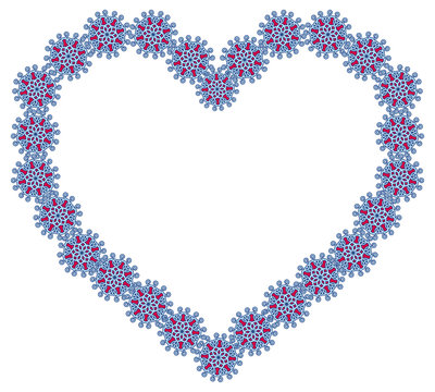 Blue lace heart
