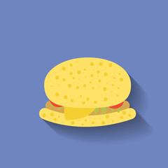 hamburger icon, flat style vector illustration