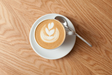 Cup of coffee with foam