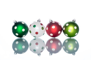 colorful and ornate with Dot  christmas ball Reflection