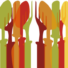 Menu cutlery vector