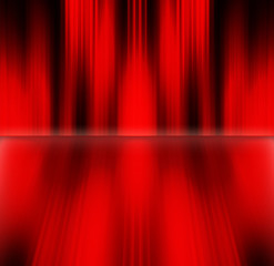 red background