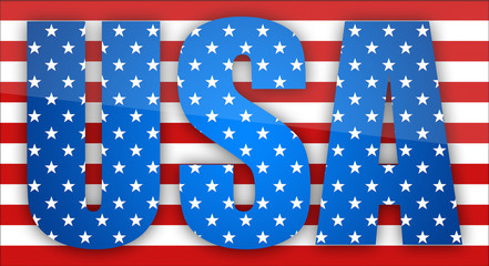 Fototapeta premium Illustration of USA symbols