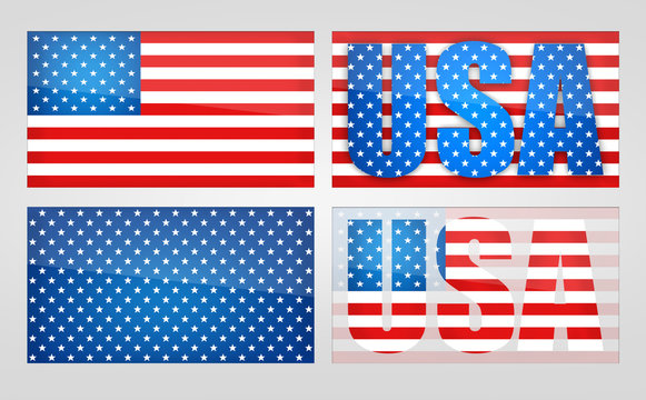 Four variants of the symbolism USA.