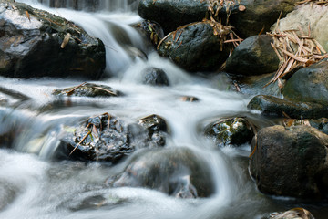 blurry soft little water fall