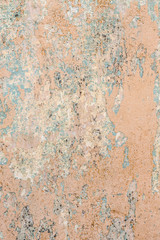 Shabby paint color on wall plaster