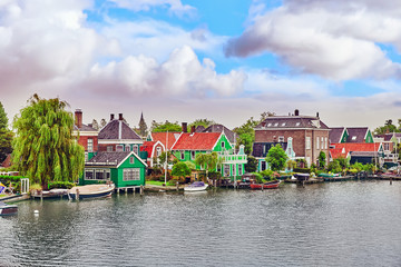 Fototapeta premium Typical, authentic village with cozy houses of the countryside