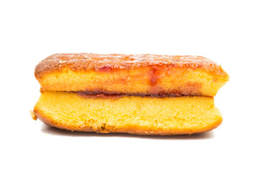 biscuit waffles with raspberry jam