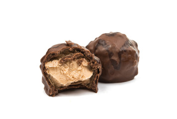 chocolate candies isolated
