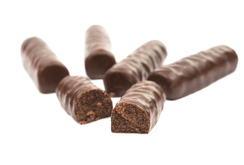 chocolate candies isolated