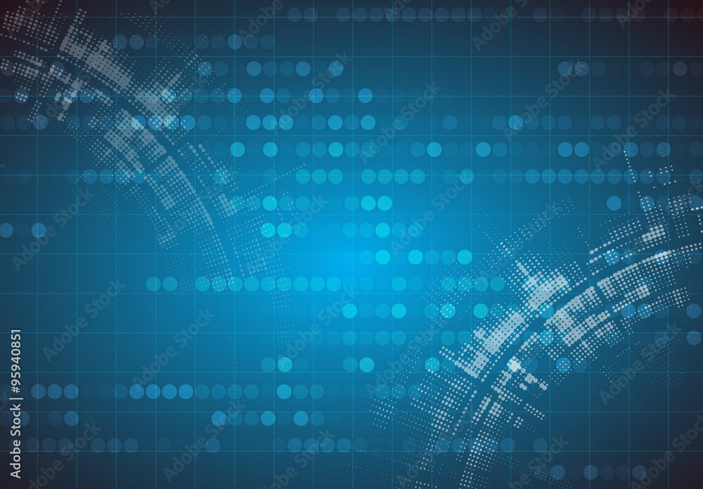 Aufkleber abstract tech background. futuristic technology interface. vector