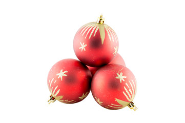 Christbaumkugeln getürmt