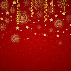 Vector Illustration of a Decorative Christmas Background