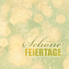 schöne feiertage vintage karte